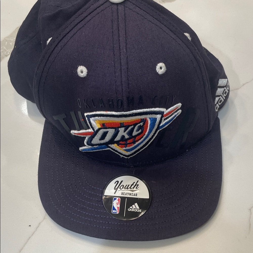 Adidas OKC Thunder Youth Hat - Navy